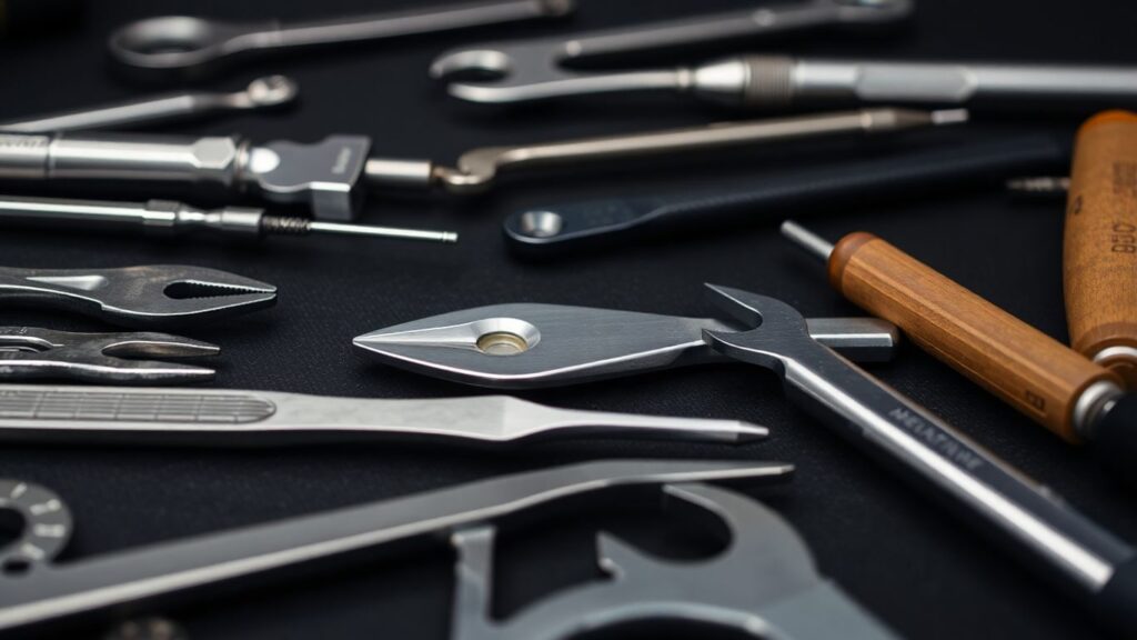 BHIP toolbox with various precision tools.