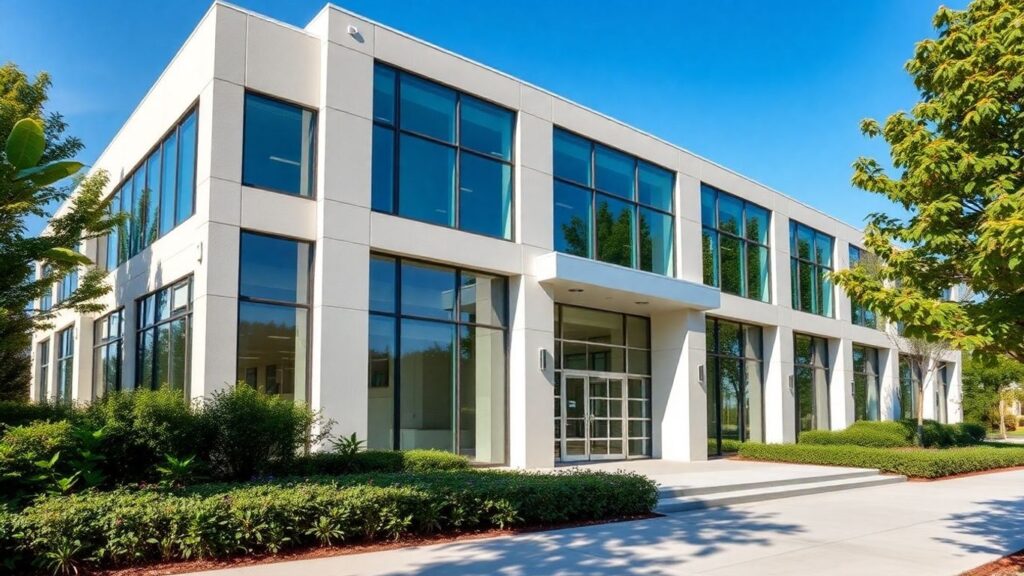 Modern Bhip USA headquarters building exterior.